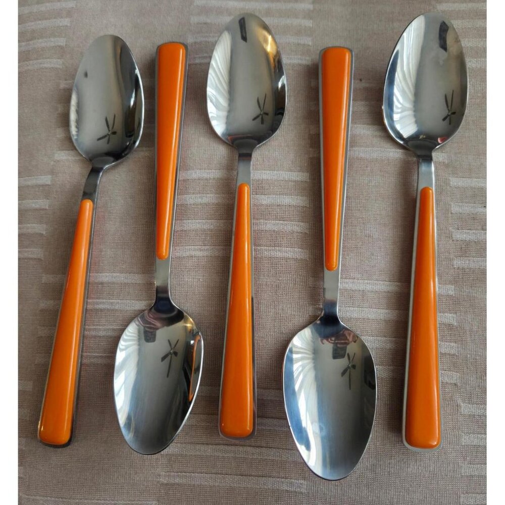 Orange and Silver Dinnerware